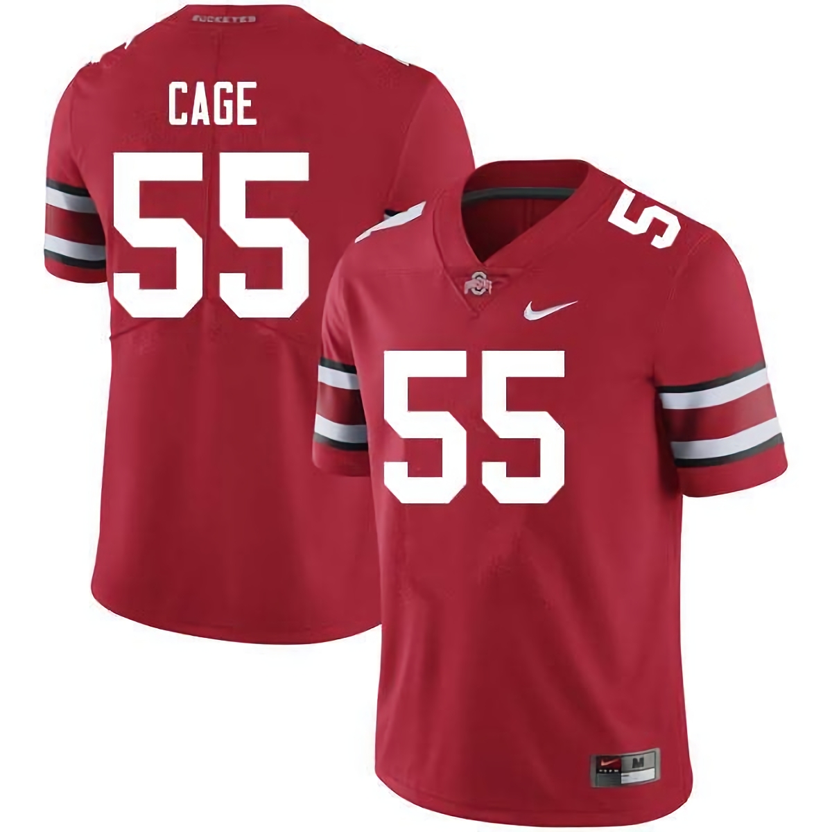 Jerron Cage Ohio State Buckeyes Men's NCAA #55 Nike Scarlet College Stitched Football Jersey YRZ0156FE
